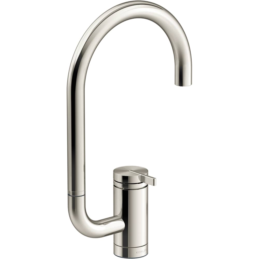 Components 1.5 GPM Single Hole Bar Faucet with Extended Reach High-Arch Swivel Spout and Two Function Aerator with SoftRinse Spray