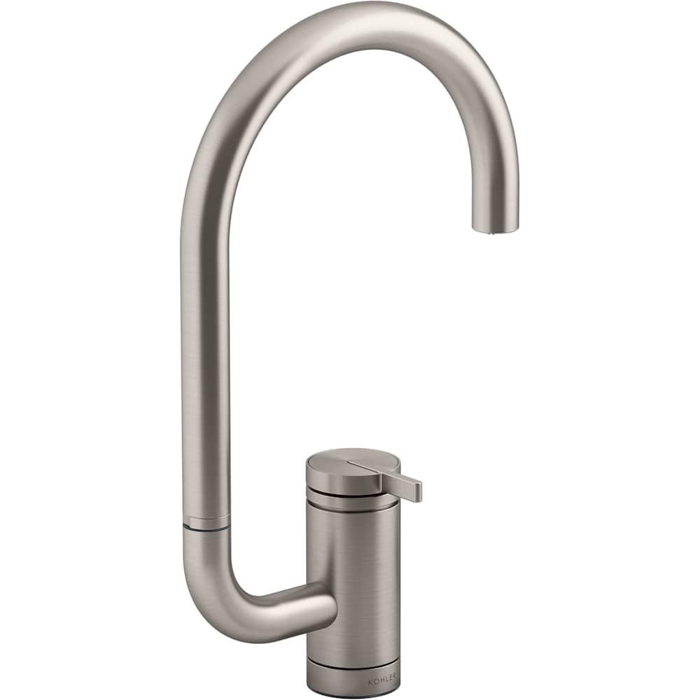 Components 1.5 GPM Single Hole Bar Faucet with Extended Reach High-Arch Swivel Spout and Two Function Aerator with SoftRinse Spray