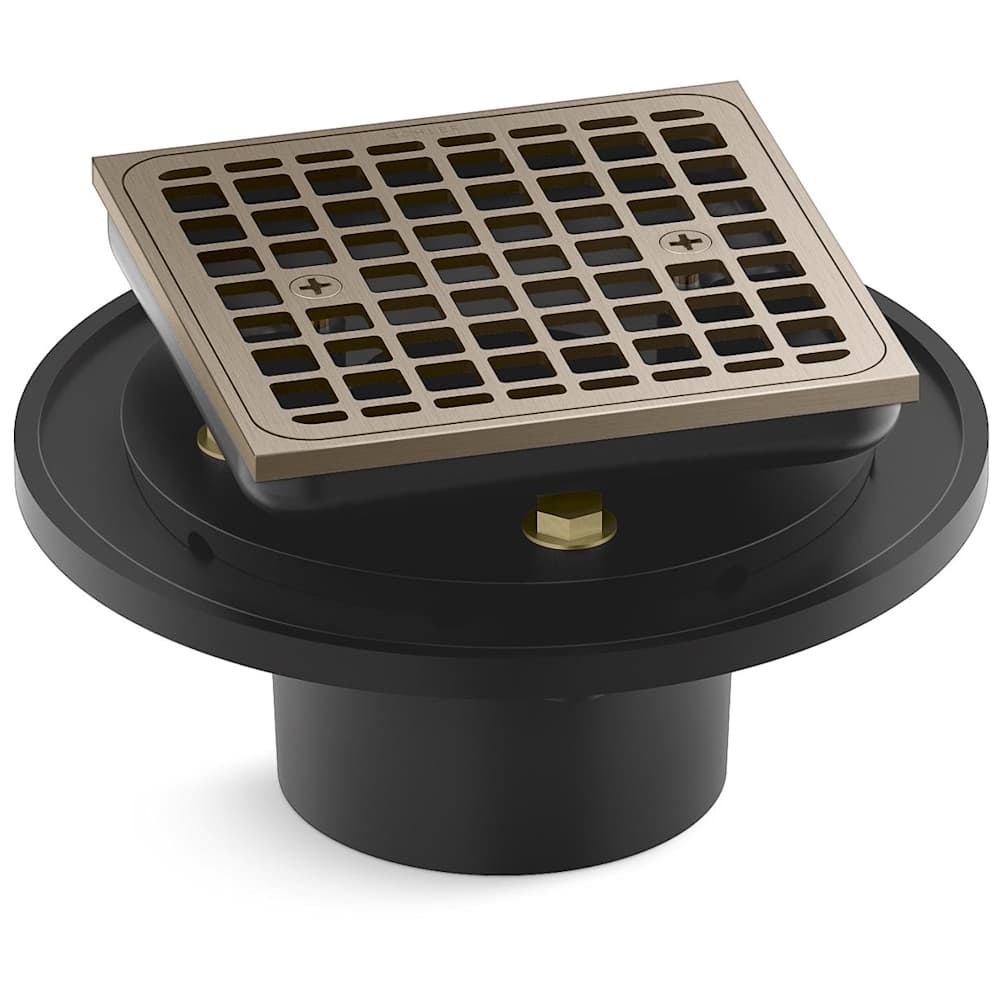 Clearflo Square Brass Tile-In Shower Drain