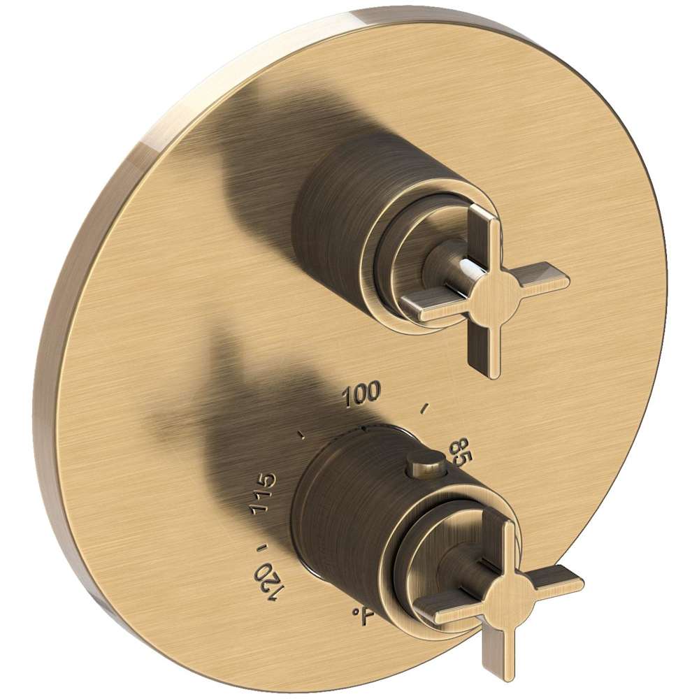 Tolmin Thermostatic Valve Trim Only with 2 Cross Handles - Less Rough In