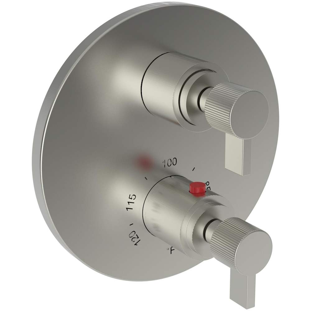 Pardees Four Function Thermostatic Valve Trim Only with Dual Lever Handles, Integrated Diverter, and Volume Control - Less Rough In