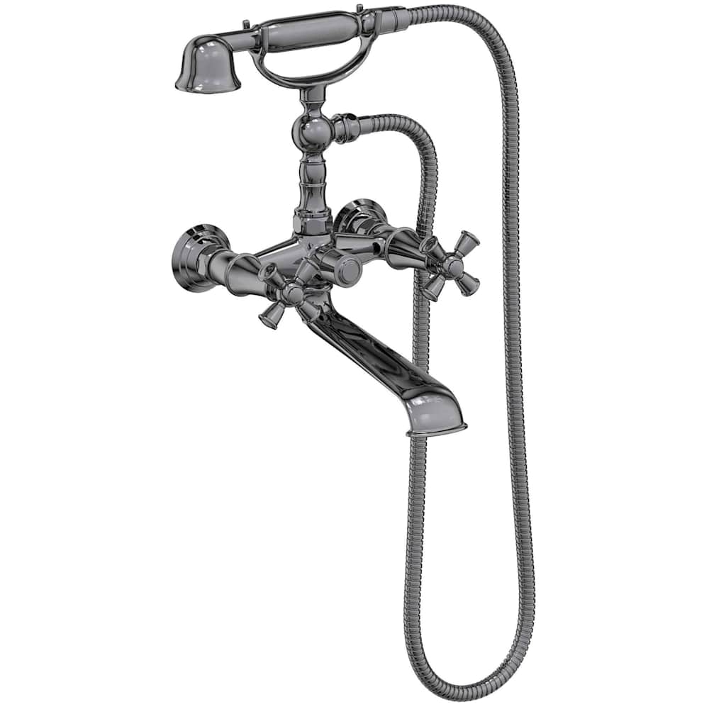 Aylesbury Wall / Floor Mounted Tub Filler with Built-In Diverter - Includes Hand Shower