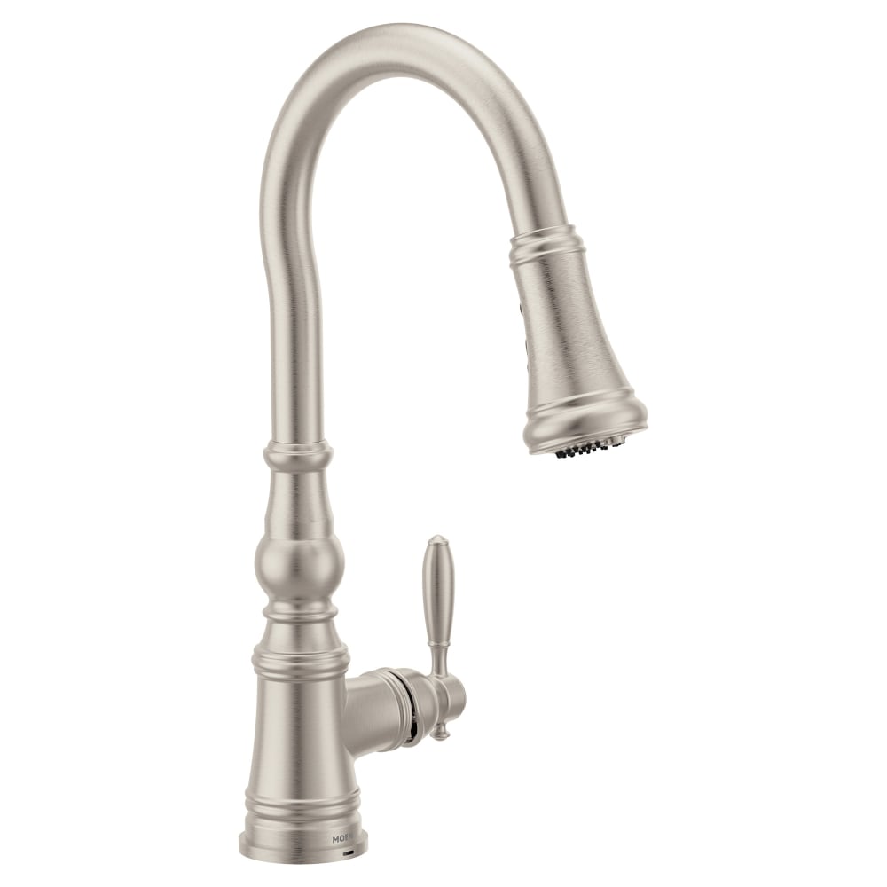 Moen Weymouth 1.5 GPM Single Hole Pull Down Kitchen Faucet Spot Resist Stainless