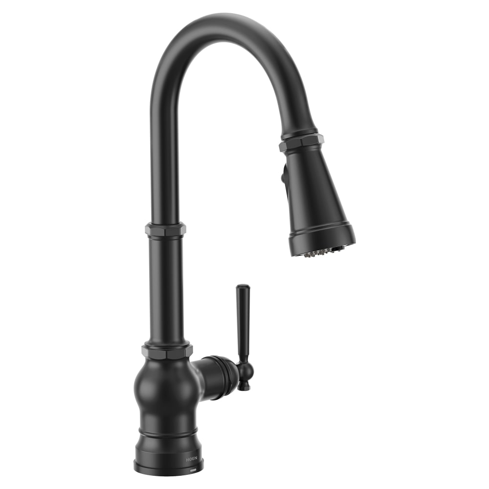 Moen Paterson 1.5 GPM Single Hole Pull Down Kitchen Faucet Matte Black