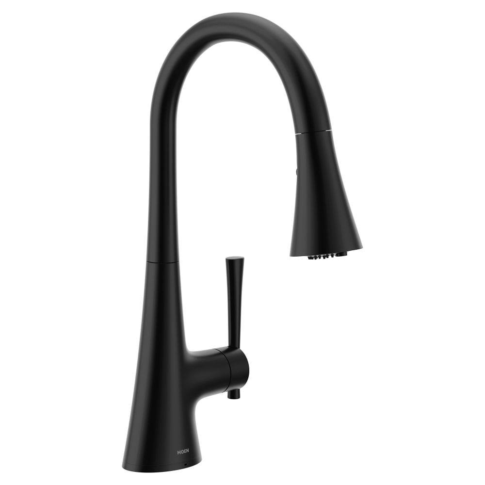 Moen Kurv 1.5 GPM Single Hole Pull Down Kitchen Faucet Matte Black