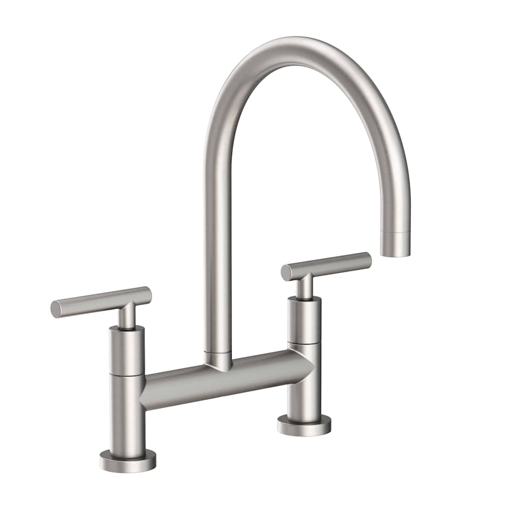 East Linear 1.8 GPM Widespread Bridge Kitchen Faucet with Lever Handles