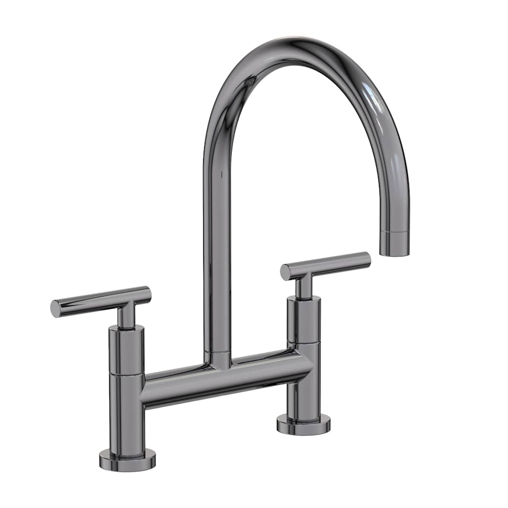 East Linear 1.8 GPM Widespread Bridge Kitchen Faucet with Lever Handles