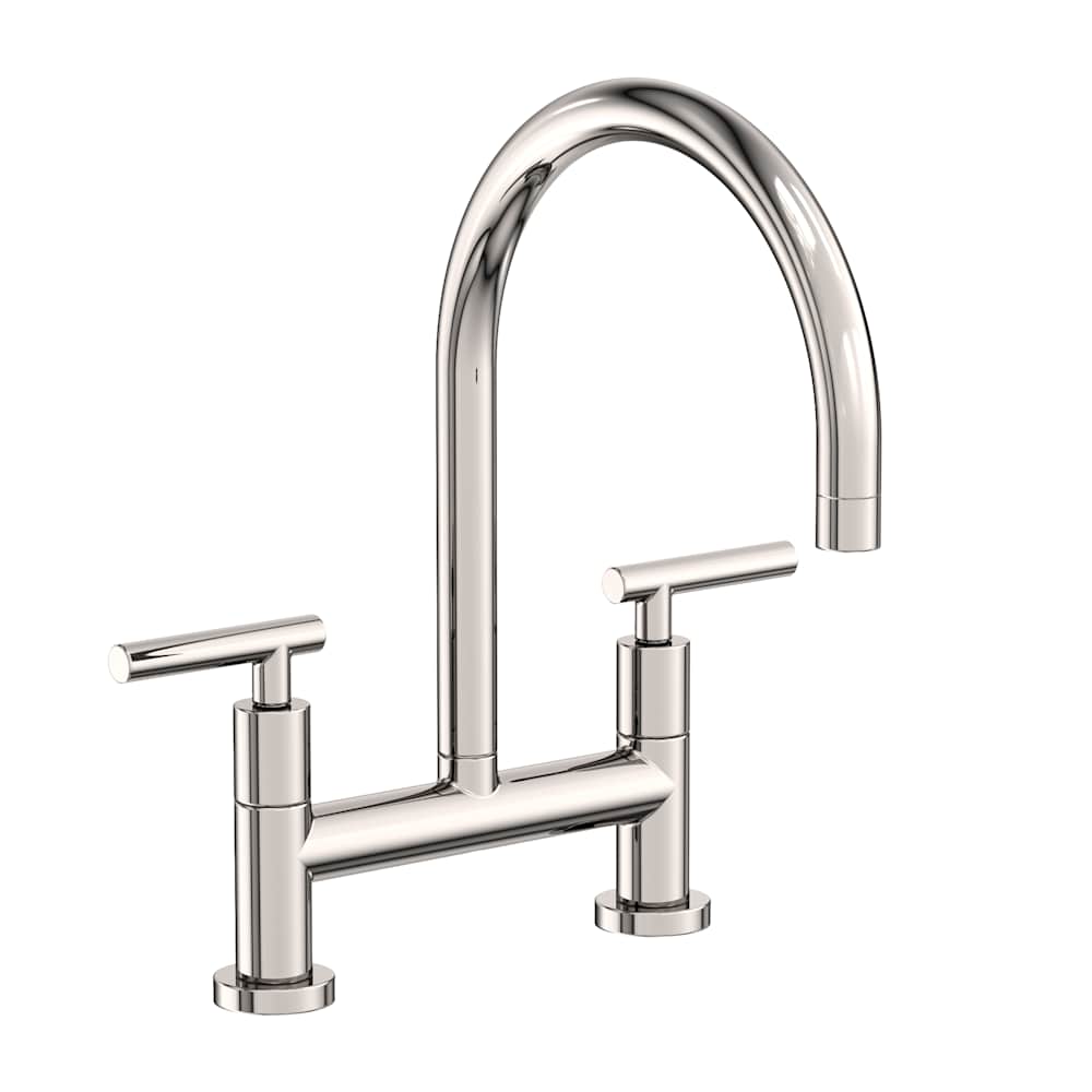 East Linear 1.8 GPM Widespread Bridge Kitchen Faucet with Lever Handles