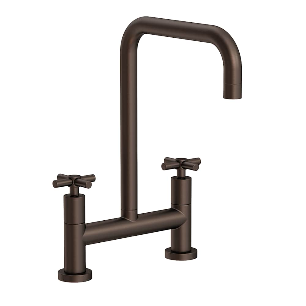 East Square 1.8 GPM Widespread Bridge Kitchen Faucet with Cross Handles