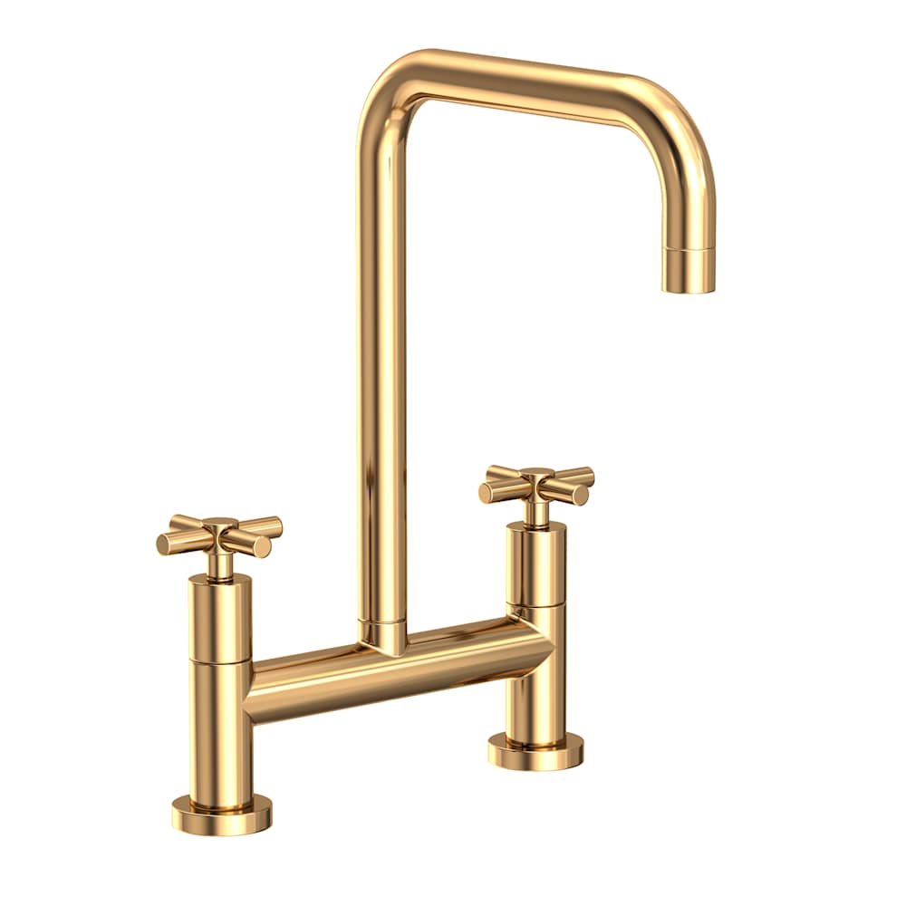 East Square 1.8 GPM Widespread Bridge Kitchen Faucet with Cross Handles