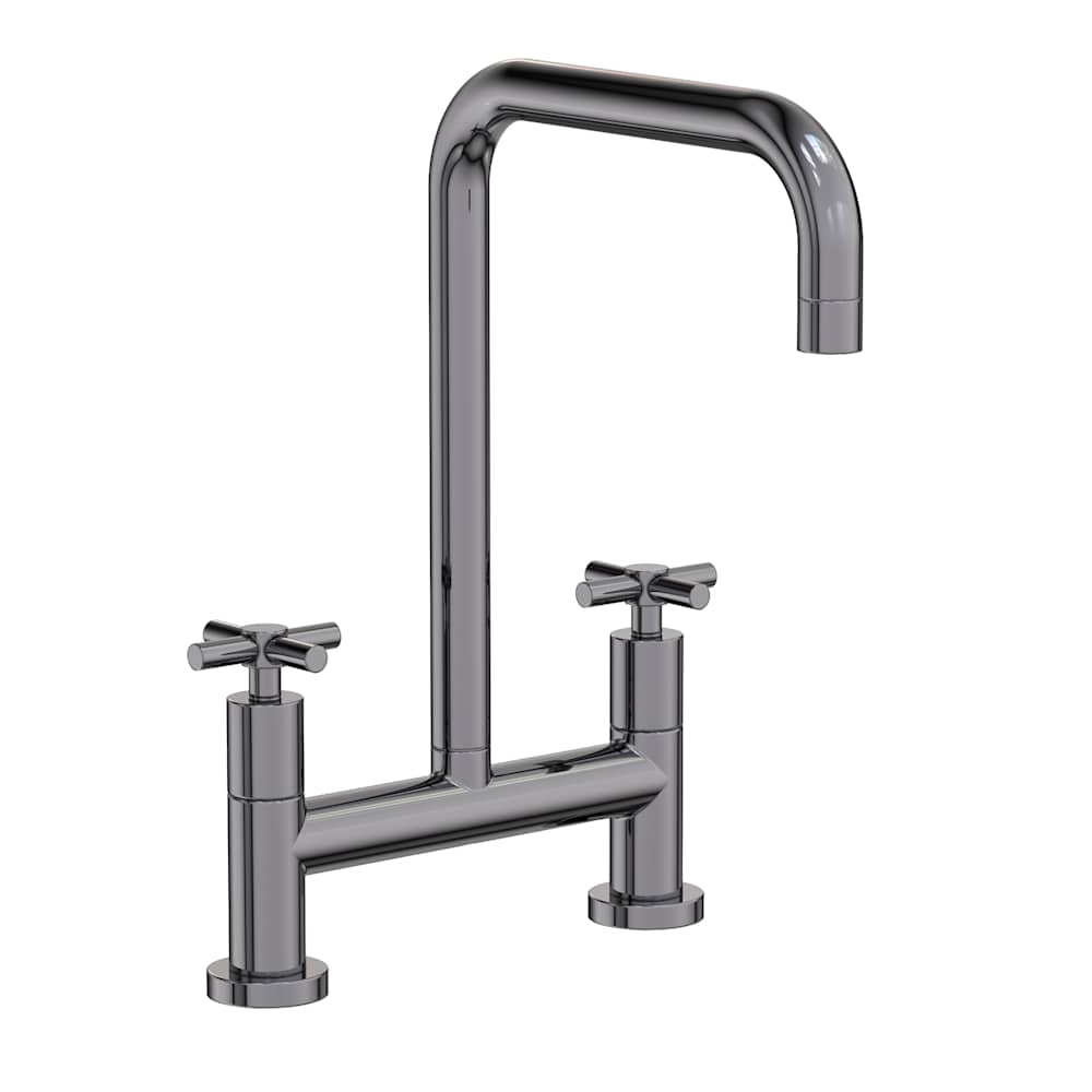 East Square 1.8 GPM Widespread Bridge Kitchen Faucet with Cross Handles
