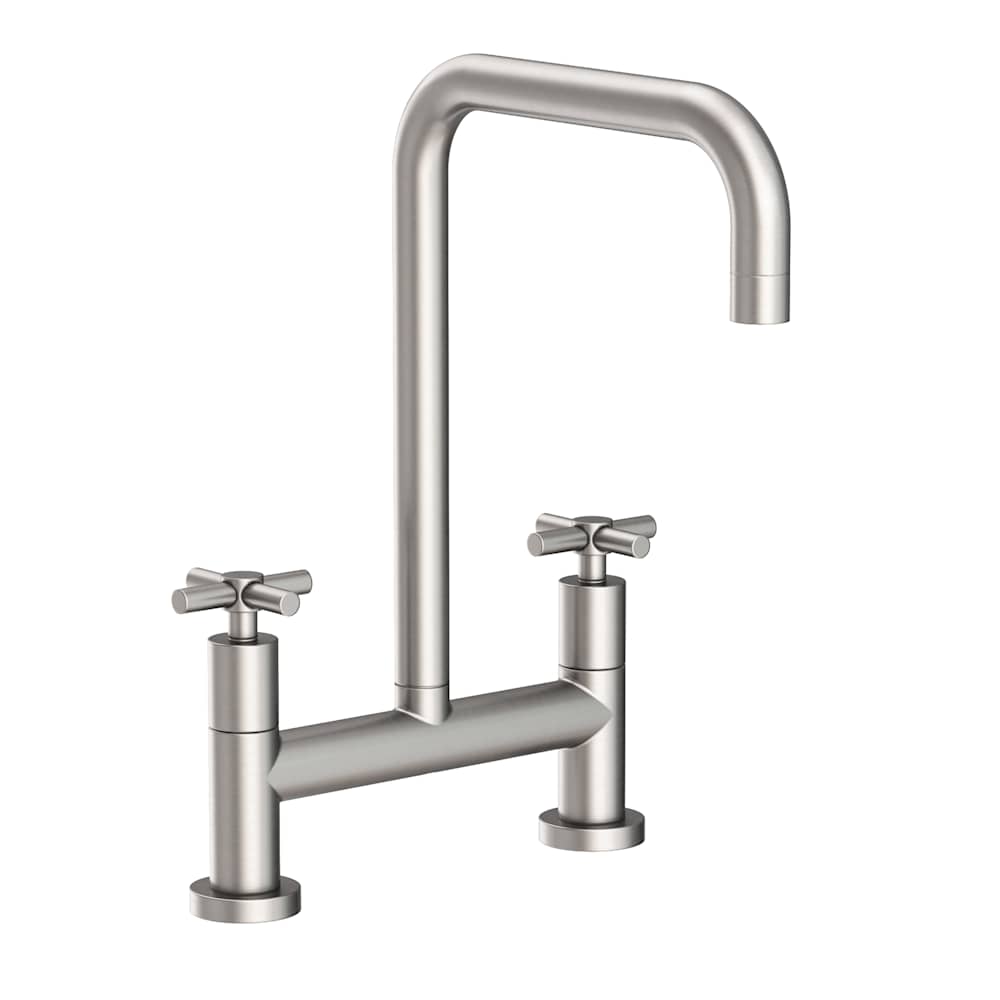 East Square 1.8 GPM Widespread Bridge Kitchen Faucet with Cross Handles