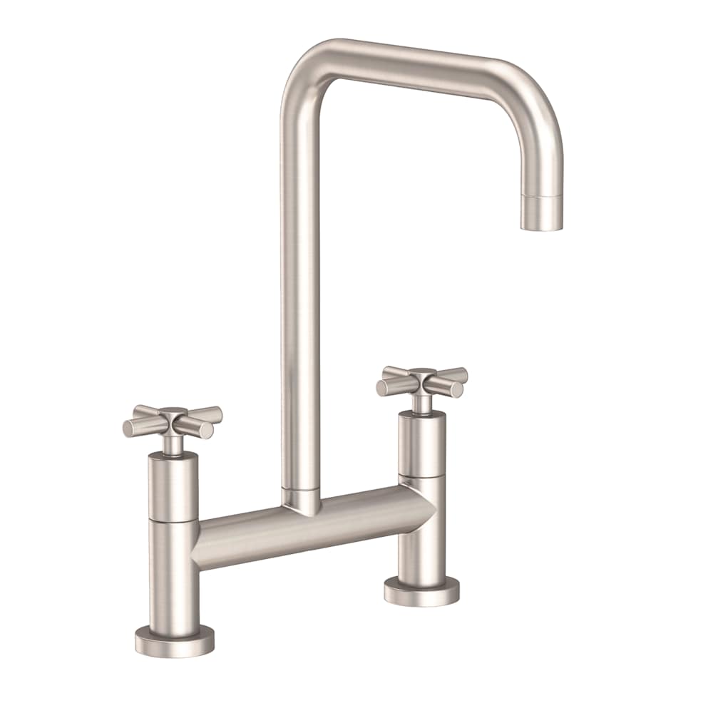 East Square 1.8 GPM Widespread Bridge Kitchen Faucet with Cross Handles