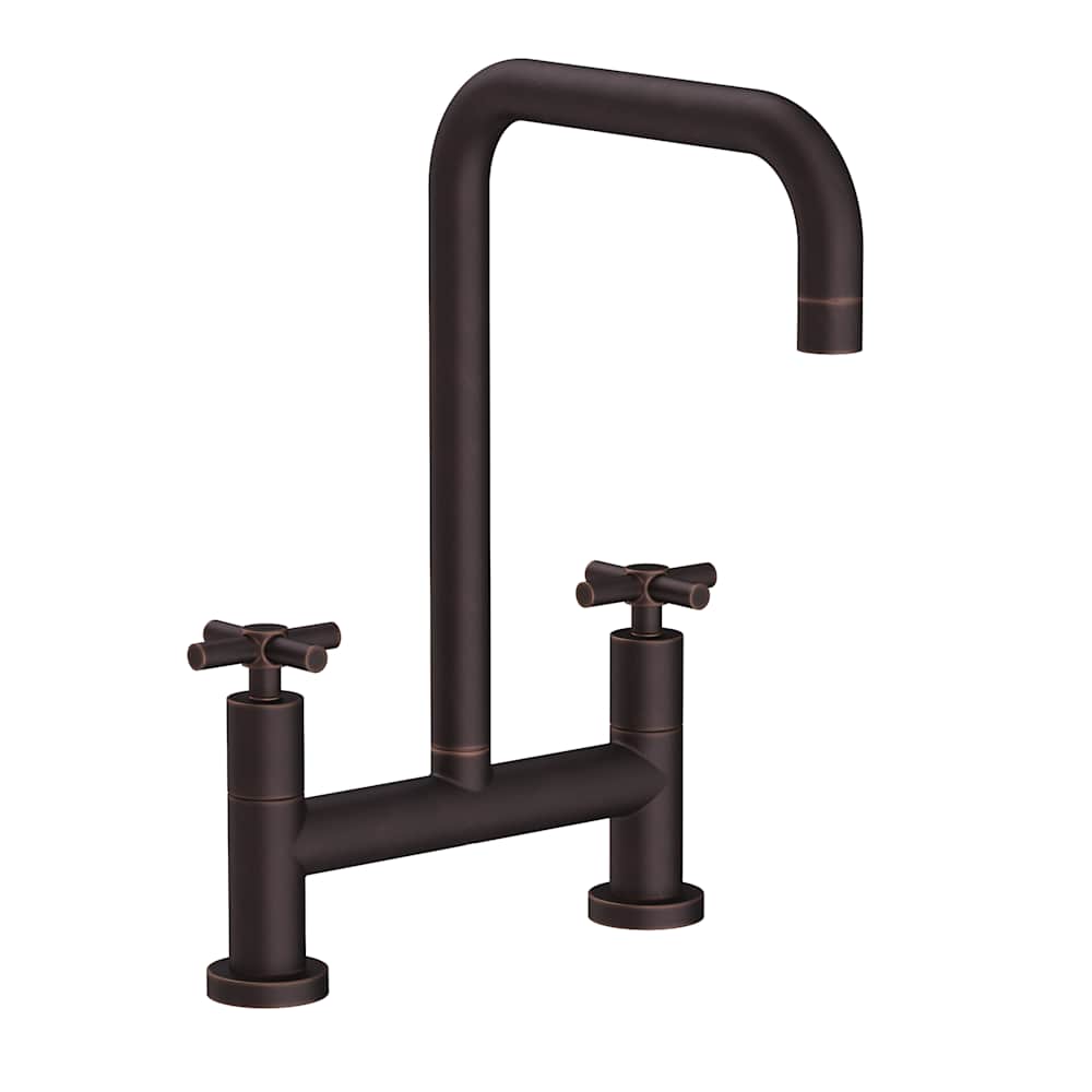 East Square 1.8 GPM Widespread Bridge Kitchen Faucet with Cross Handles