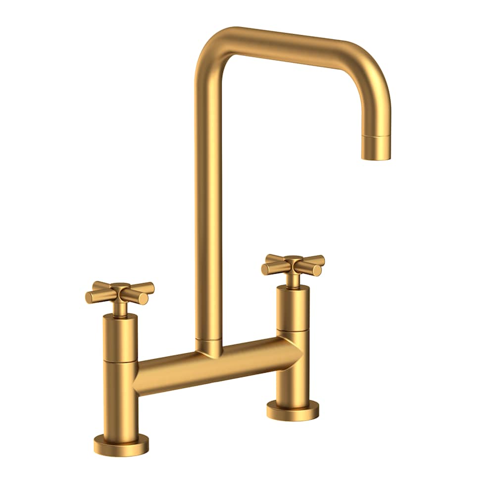 East Square 1.8 GPM Widespread Bridge Kitchen Faucet with Cross Handles
