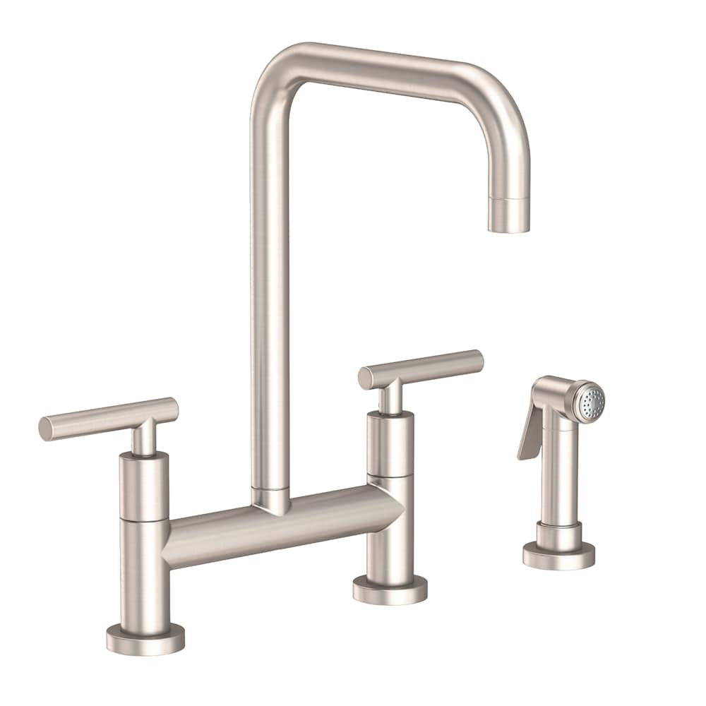 East Square 1.8 GPM Widespread Bridge Kitchen Faucet with Lever Handles - Includes Side Spray