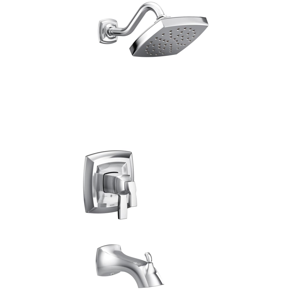 Moen Voss Double Handle Widespread Bathroom Faucet - Pop-Up Drain Included Chrome