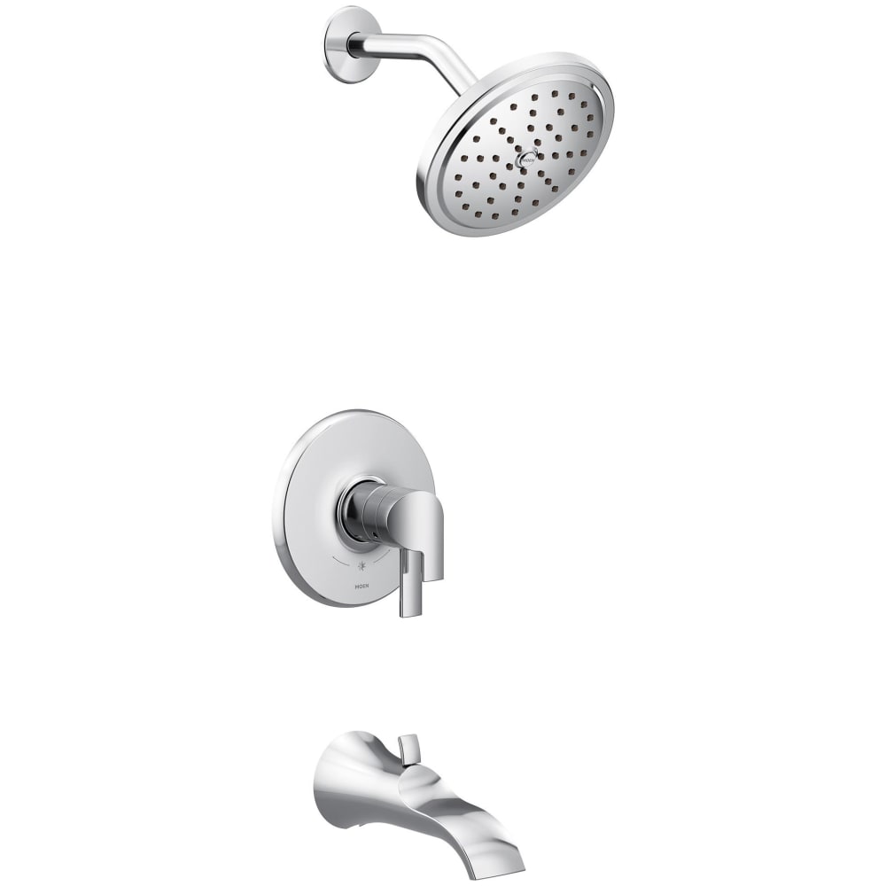Moen Weymouth Single Handle Posi-Temp Pressure Balanced Multi-Function Shower Trim with Shower Head (Less Valve) Matte Black