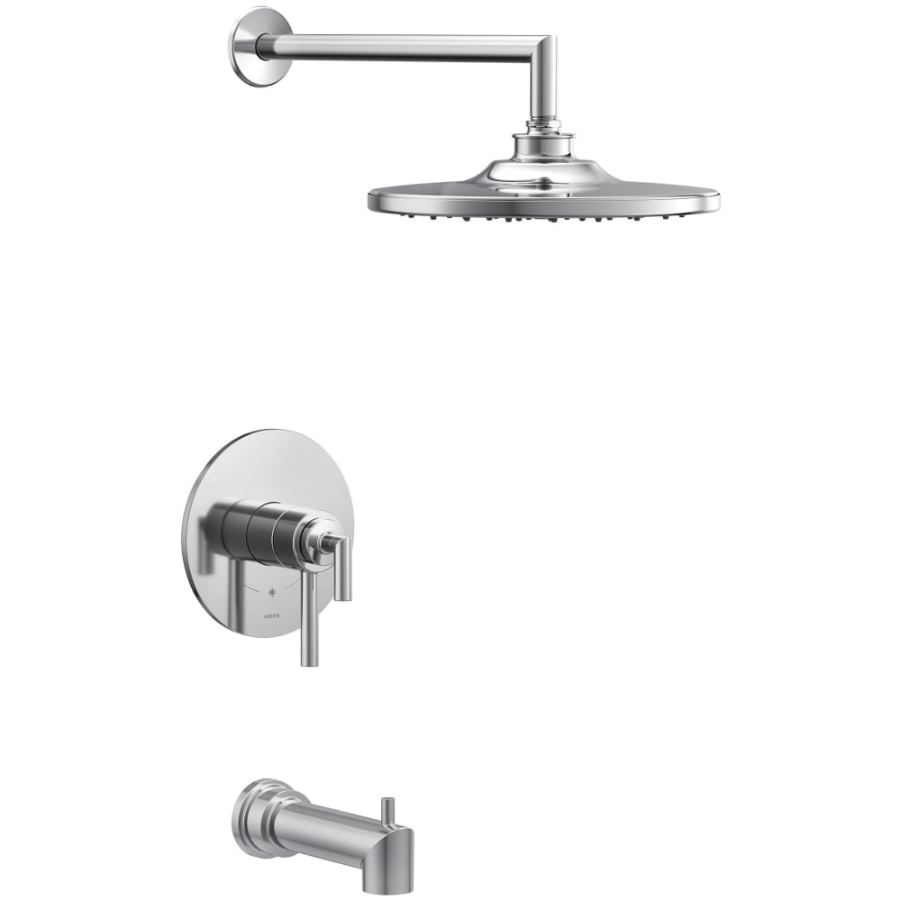 Moen Weymouth 3 Function Pressure Balanced Valve Trim Only with Double Lever Handles, Integrated Diverter - Less Rough In Chrome