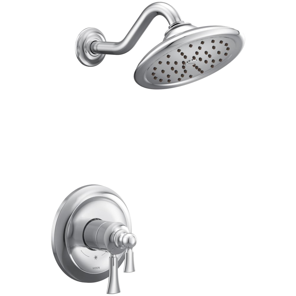 Moen Wynford Deck Mounted Roman Tub Filler Trim with Metal Lever Handles Brushed Nickel