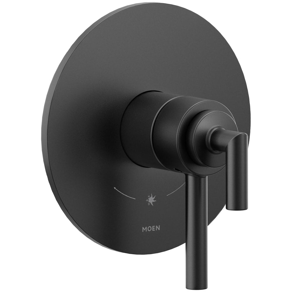 Moen Doux Volume Control Valve Trim Only with Single Lever Handle - Less Rough In Matte Black