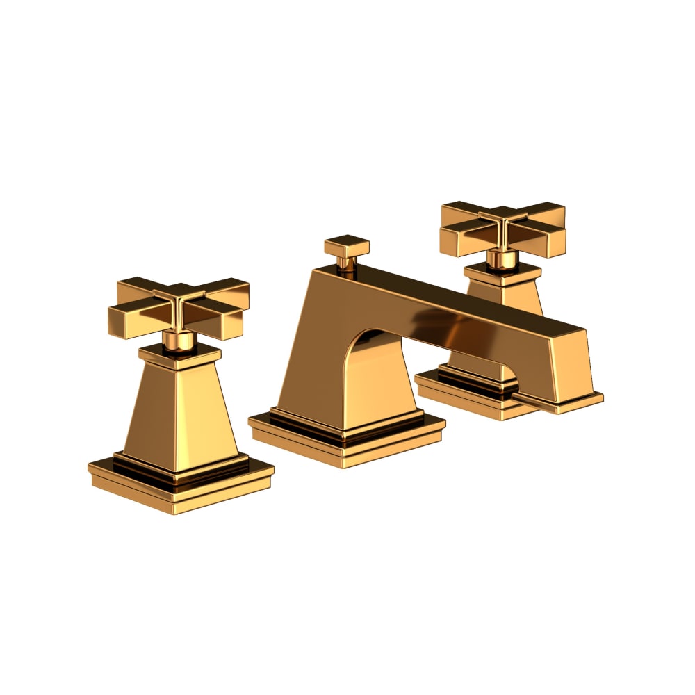 Malvina 1.2 GPM Widespread Bathroom Faucet with Pop-Up Drain Assembly with Cross Handles