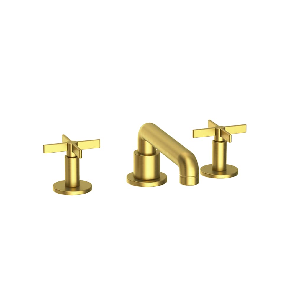Tolmin 1.2 GPM Widespread Bathroom Faucet with Cross Handles and Angled Spout
