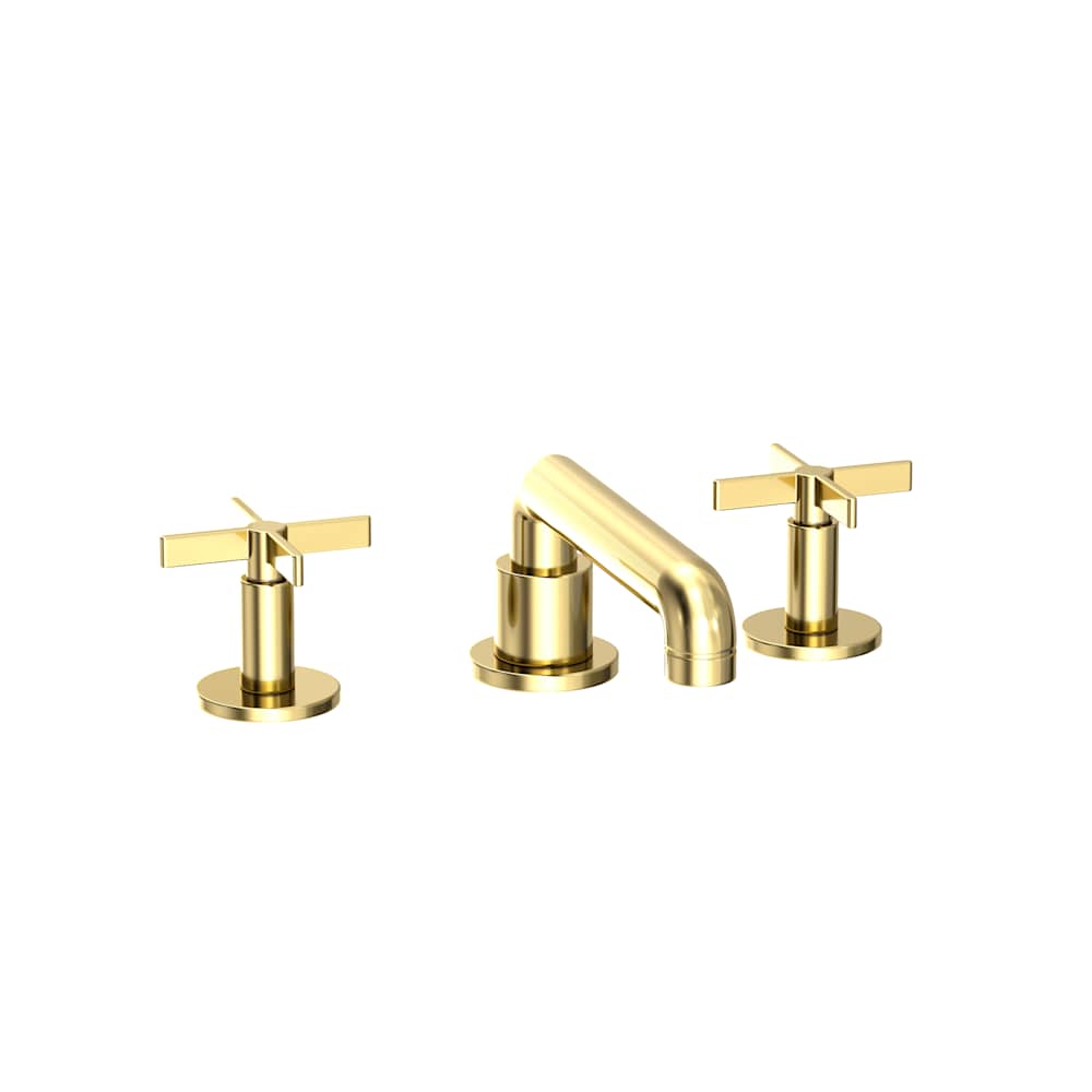 Tolmin 1.2 GPM Widespread Bathroom Faucet with Cross Handles and Angled Spout