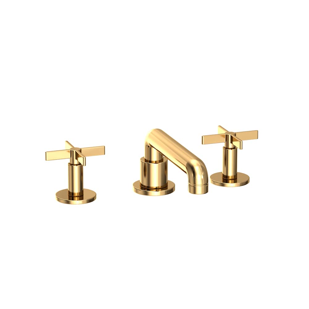 Tolmin 1.2 GPM Widespread Bathroom Faucet with Cross Handles and Angled Spout