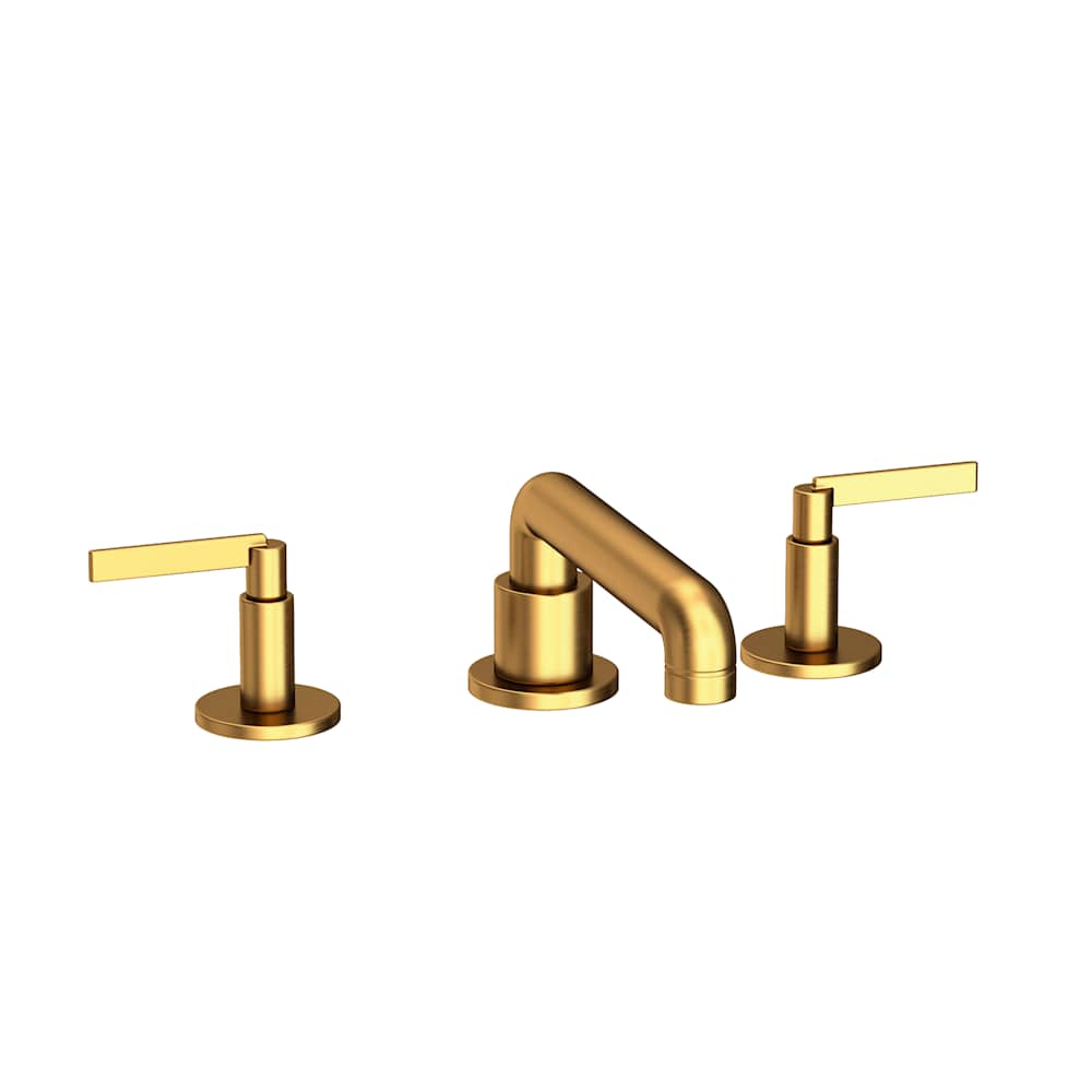 Tolmin 1.2 GPM Widespread Bathroom Faucet with Lever Handles and Angled Spout