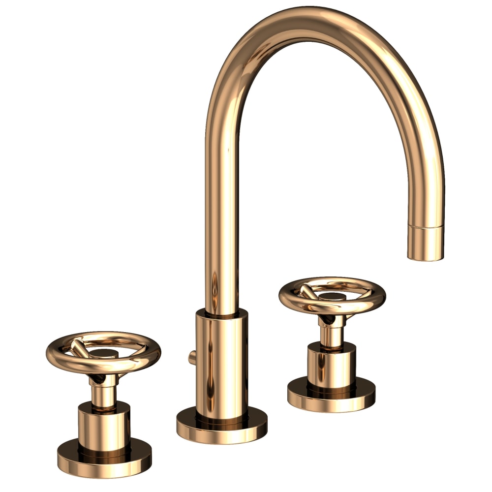 Slater 1.2 GPM Widespread Bathroom Faucet with Pop-Up Drain Assembly and Wheel Handles