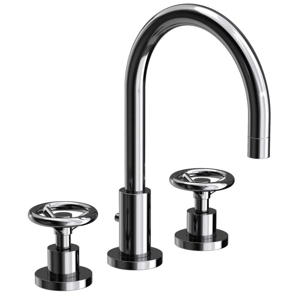 Slater 1.2 GPM Widespread Bathroom Faucet with Pop-Up Drain Assembly and Wheel Handles