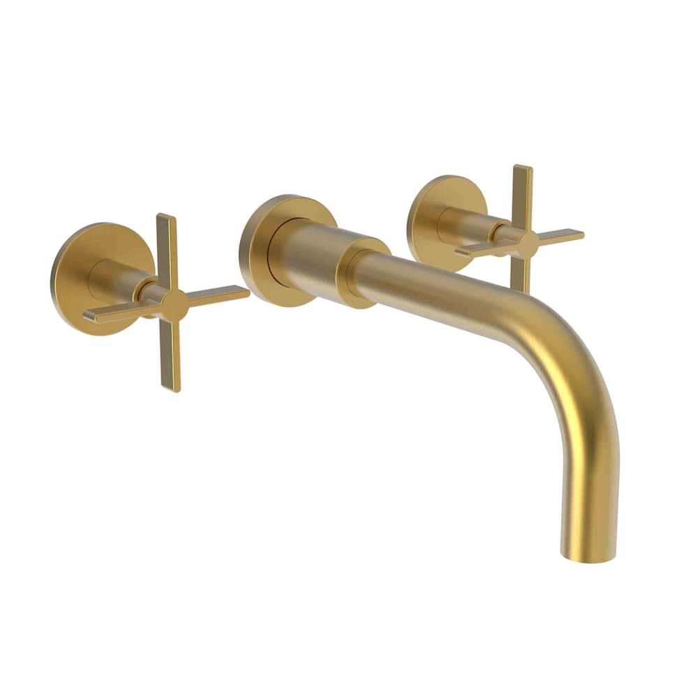 Tolmin 1.2 GPM Wall Mounted Widespread Bathroom Faucet with Cross Handles