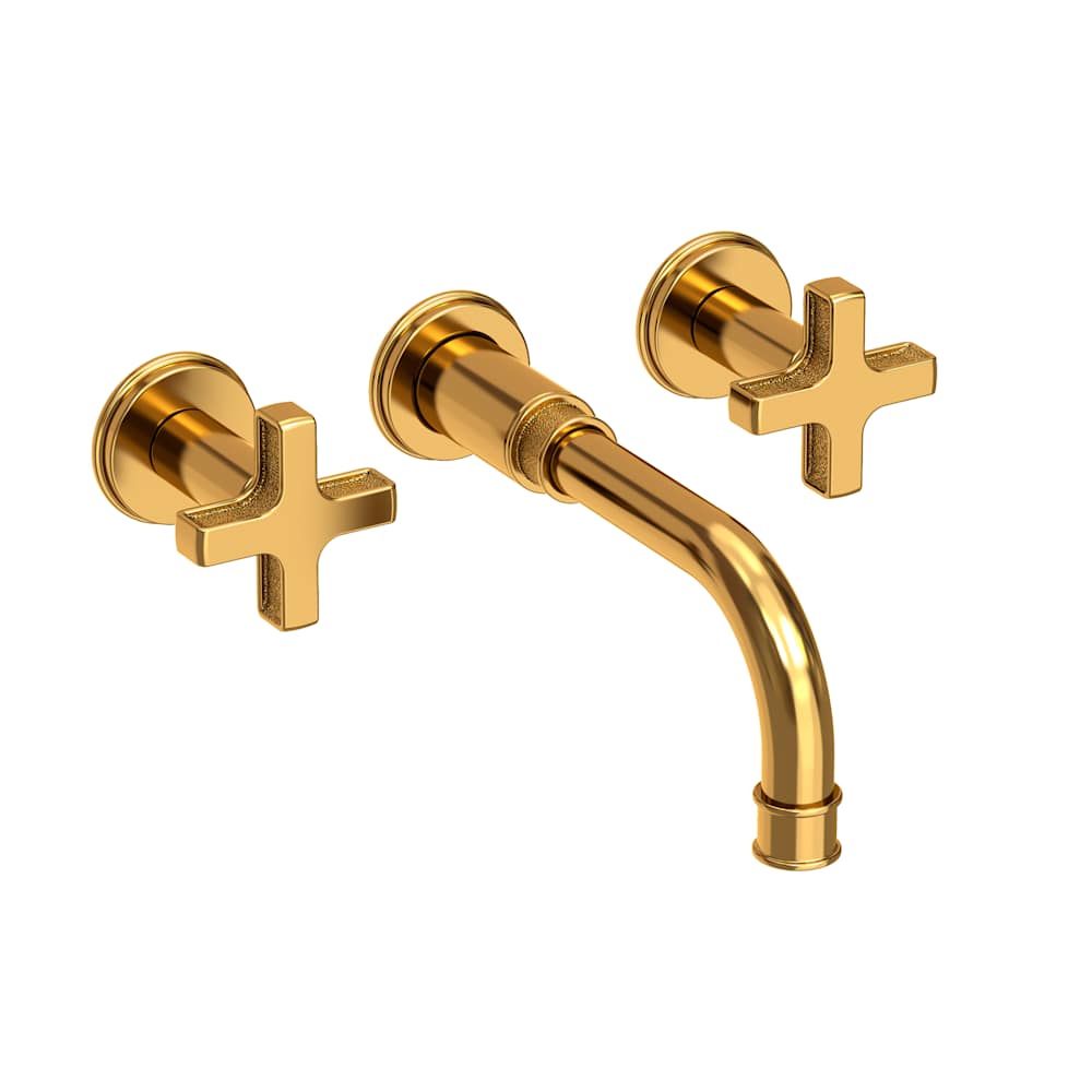 Griffey 1.2 GPM Wall Mounted Widespread Bathroom Faucet with Cross Handles