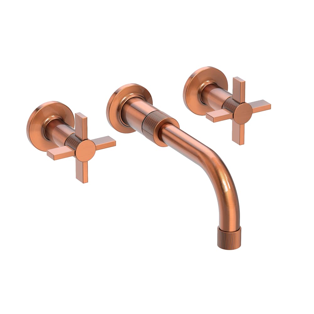 Pardees 1.2 GPM Wall Mounted Widespread Bathroom Faucet with Cross Handles
