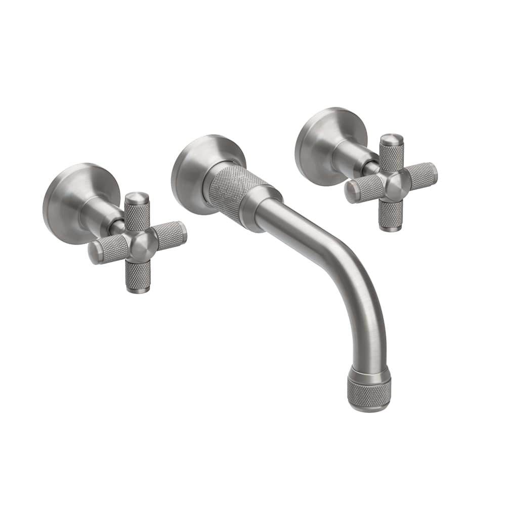 Clemens 1.2 GPM Wall Mounted Widespread Bathroom Faucet with Cross Handles