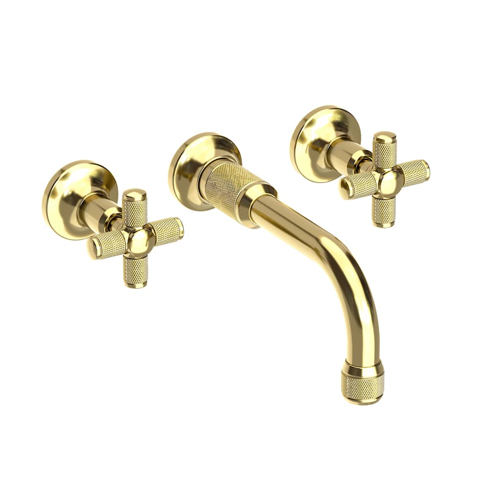 Clemens 1.2 GPM Wall Mounted Widespread Bathroom Faucet with Cross Handles