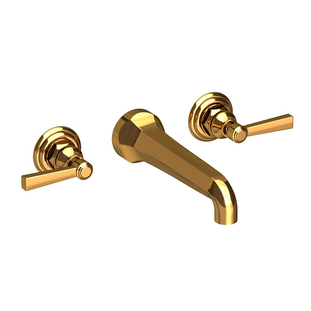 Astor 1.2 GPM Wall Mounted Widespread Bathroom Faucet with Lever Handles