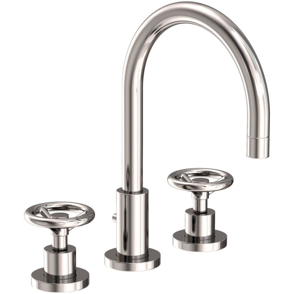 Slater 1.2 GPM Widespread Bathroom Faucet with Pop-Up Drain Assembly and Wheel Handles