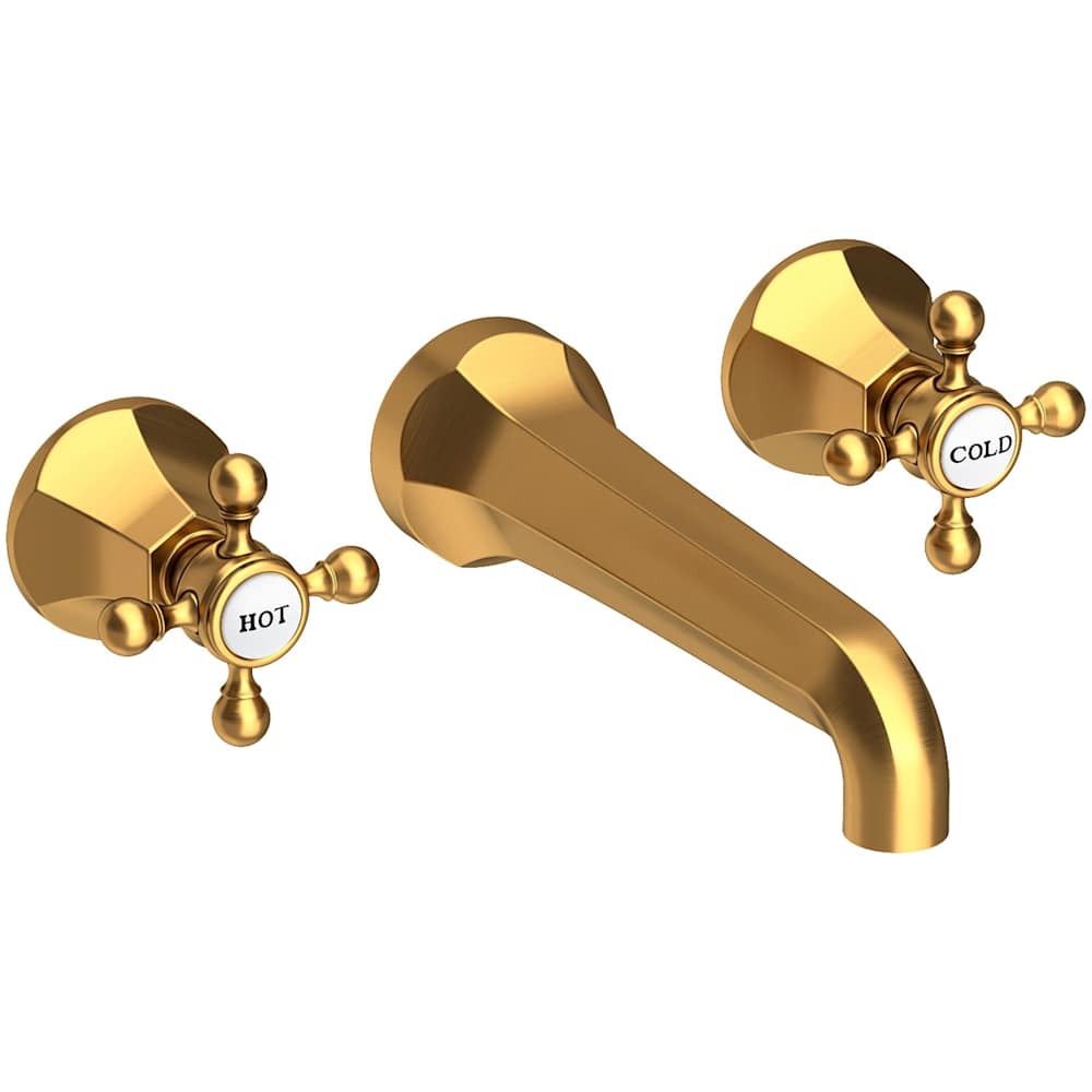 Metropole 1.2 GPM Wall Mounted Widespread Bathroom Faucet with Cross Handle