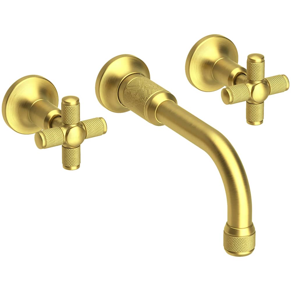 Clemens 1.2 GPM Wall Mounted Widespread Bathroom Faucet with Cross Handles