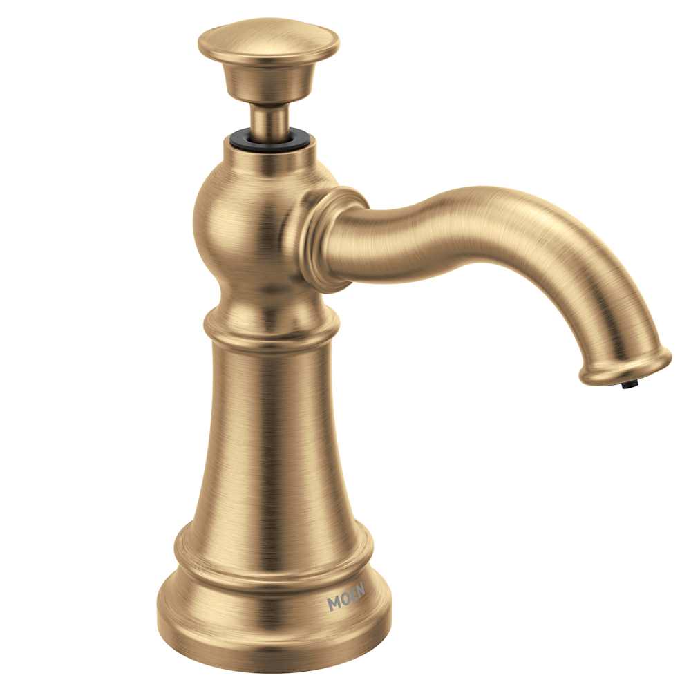 Moen Verso 2.5 GPM Multi Function Round Shower Head with Infiniti™ Dial Brushed Gold