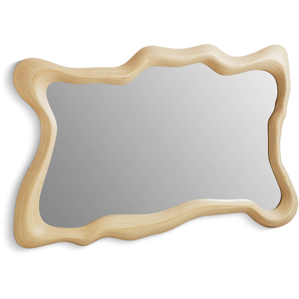 Landshapes by Daniel Arsham 38"W x 59-3/4"H Specialty Flat Wood Framed Wall Mounted Bathroom Mirror