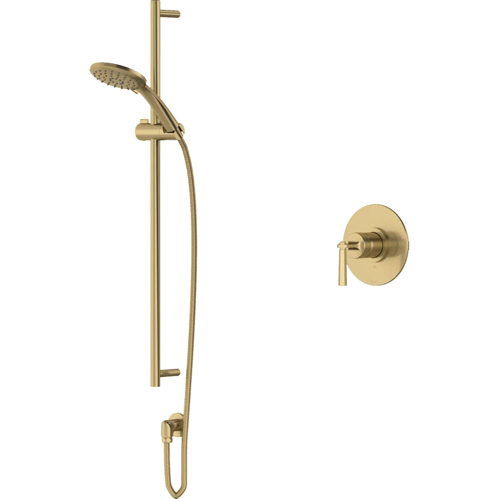 Modelle Pressure Balanced Shower System with Hand Shower, Slide Bar, Hose, and Valve Trim
