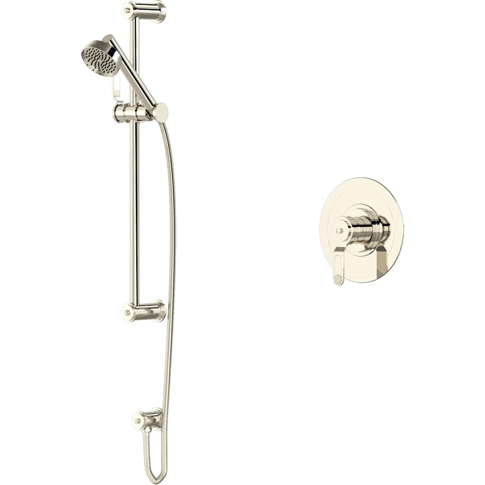 Armstrong Pressure Balanced Shower System with Hand Shower, Slide Bar, Hose, and Valve Trim