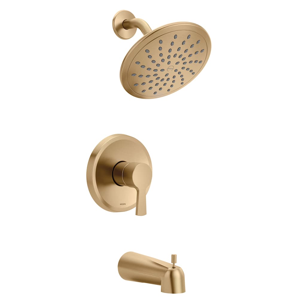 Moen Single Handle Posi-Temp Pressure Balanced Shower Trim with 1.75 GPM Shower Head from the Align Collection (Less Valve) Brushed Nickel