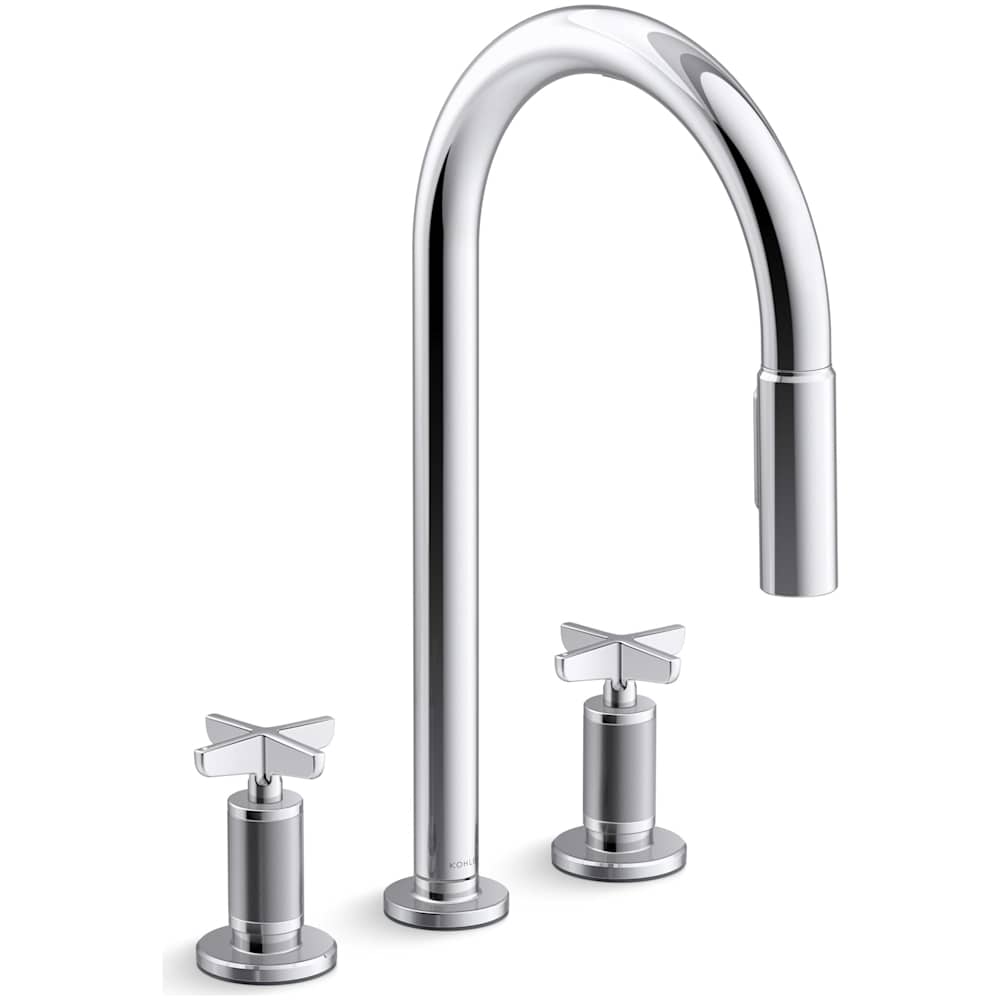 Billet 1.5 GPM Widespread Pre-Rinse Pull Down Kitchen Faucet with ProMotion Technology