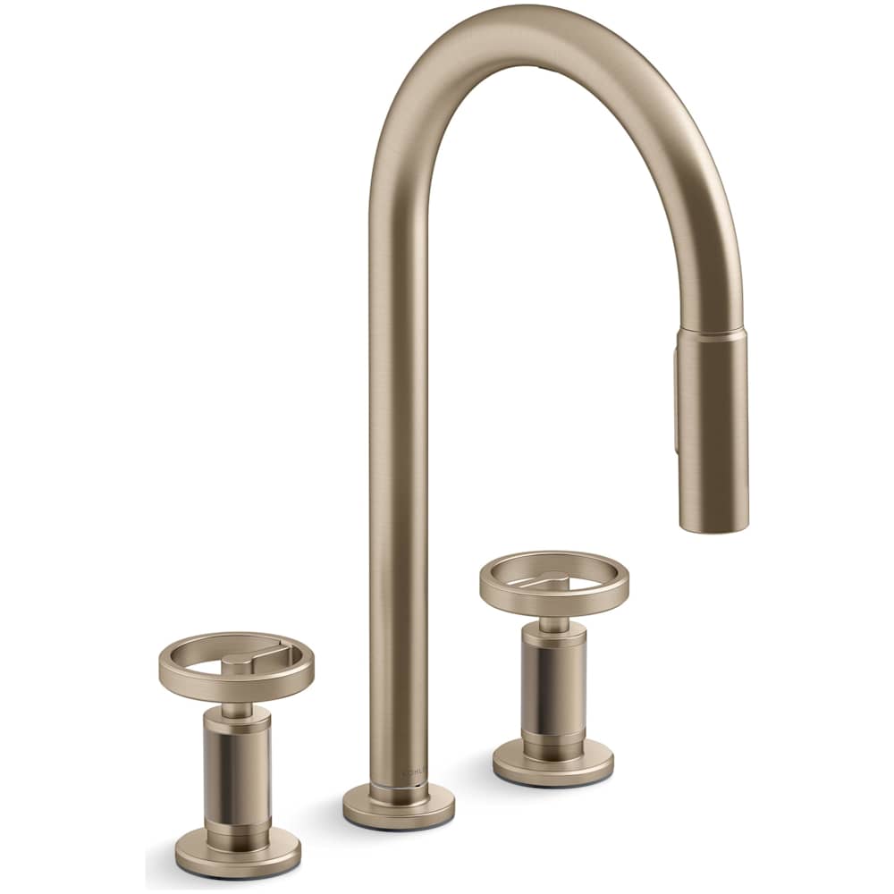 Billet 1.5 GPM Widespread Pre-Rinse Pull Down Kitchen Faucet