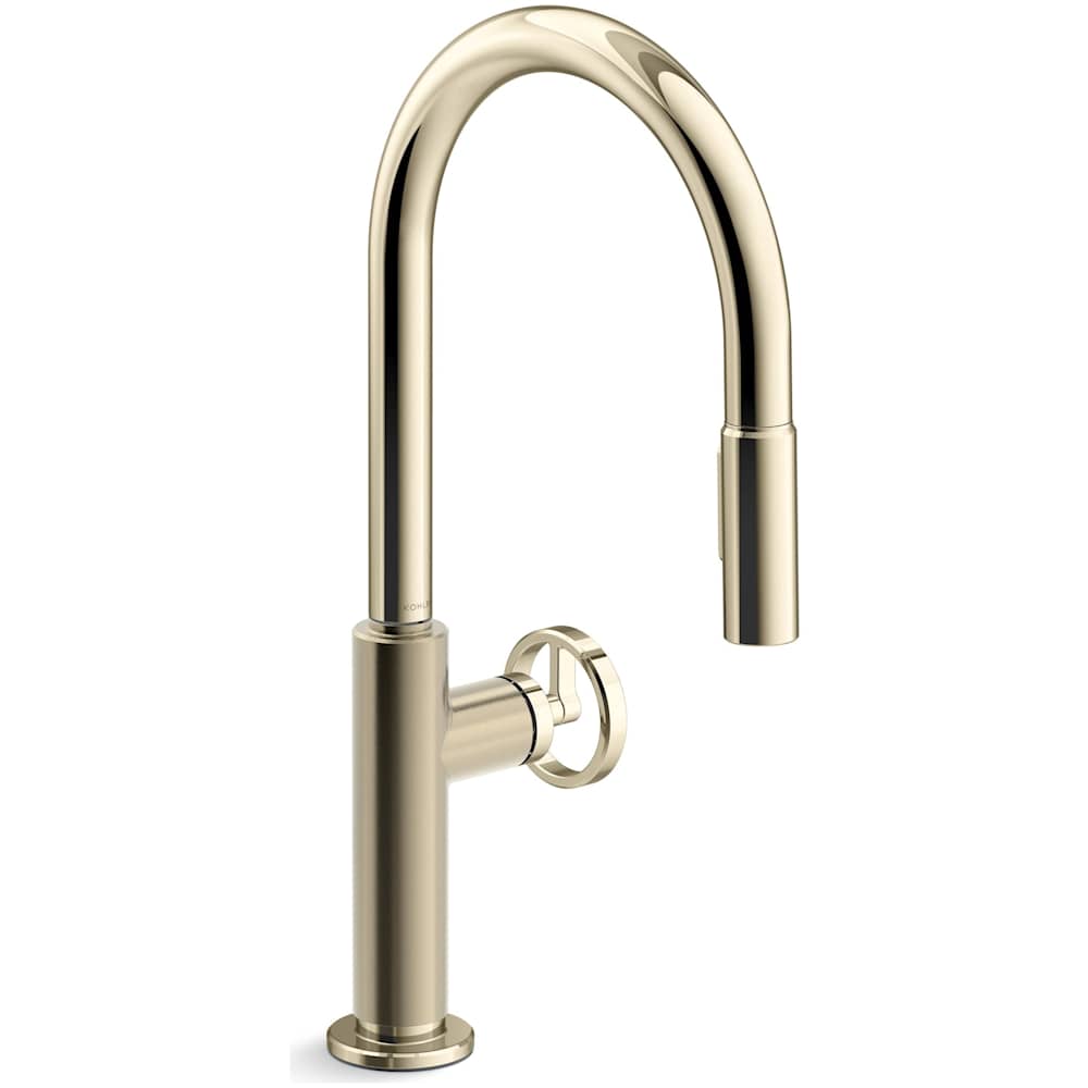 Billet 1.5 GPM Single Hole Pull Down Kitchen Faucet