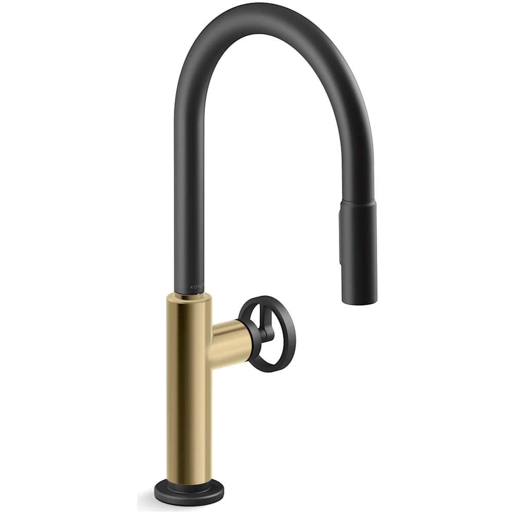 Billet 1.5 GPM Single Hole Pull Down Kitchen Faucet